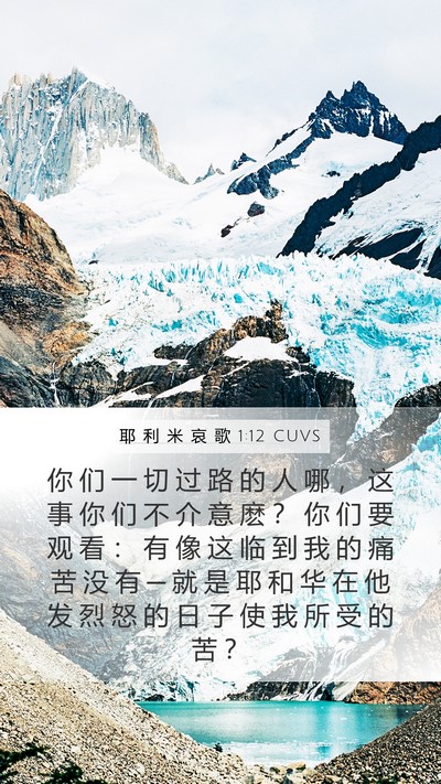 耶 利 米 哀 歌 1:12 CUVS Bible Verse Image
