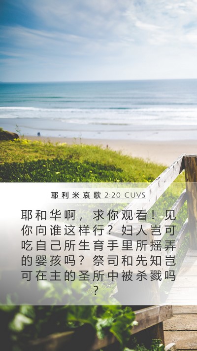 耶 利 米 哀 歌 2:20 CUVS Bible Verse Image