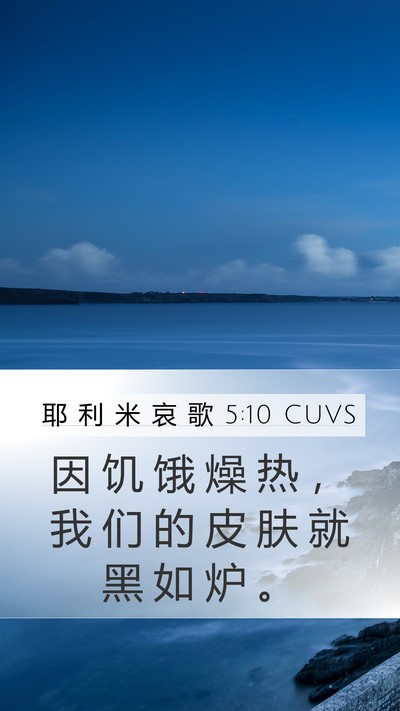 耶 利 米 哀 歌 5:10 CUVS Bible Verse Image