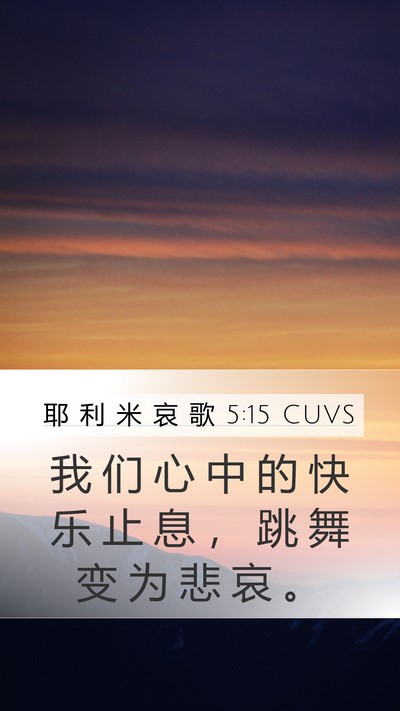 耶 利 米 哀 歌 5:15 CUVS Bible Verse Image