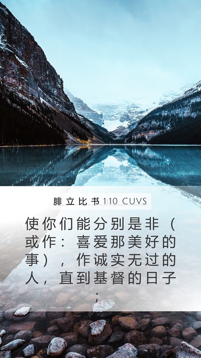 腓 立 比 书 1:10 CUVS Bible Verse Image