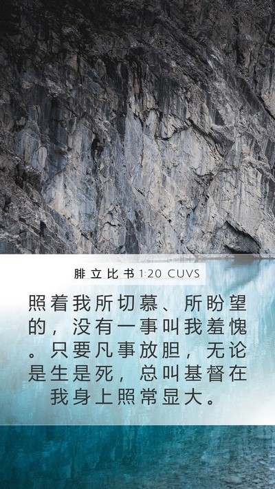 腓 立 比 书 1:20 CUVS Bible Verse Image