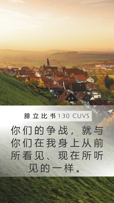腓 立 比 书 1:30 CUVS Bible Verse Image