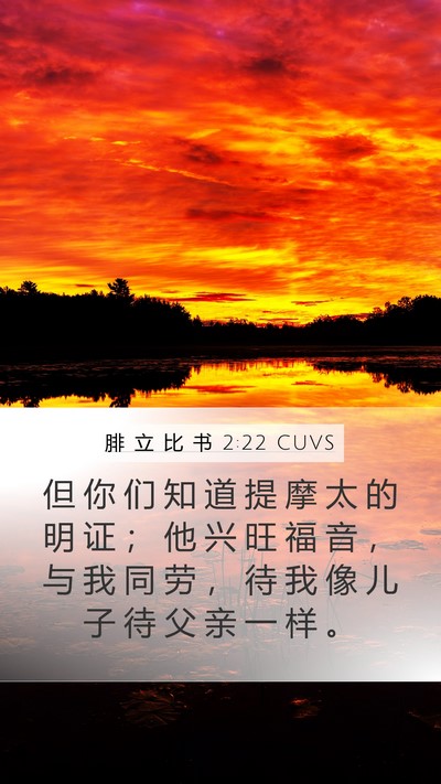 腓 立 比 书 2:22 CUVS Bible Verse Image