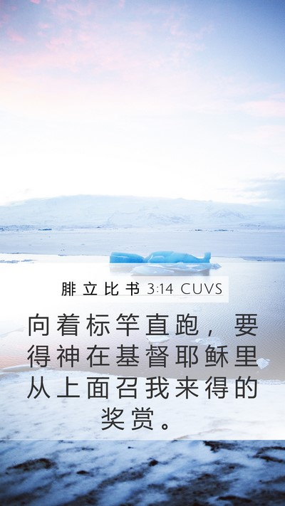 腓 立 比 书 3:14 CUVS Bible Verse Image