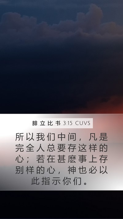 腓 立 比 书 3:15 CUVS Bible Verse Image