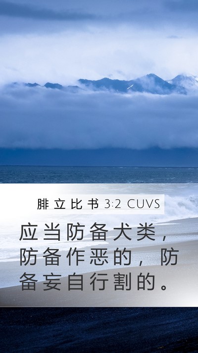腓 立 比 书 3:2 CUVS Bible Verse Image