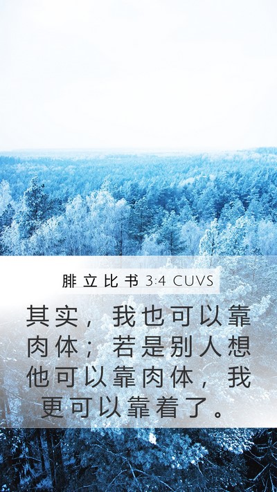 腓 立 比 书 3:4 CUVS Bible Verse Image
