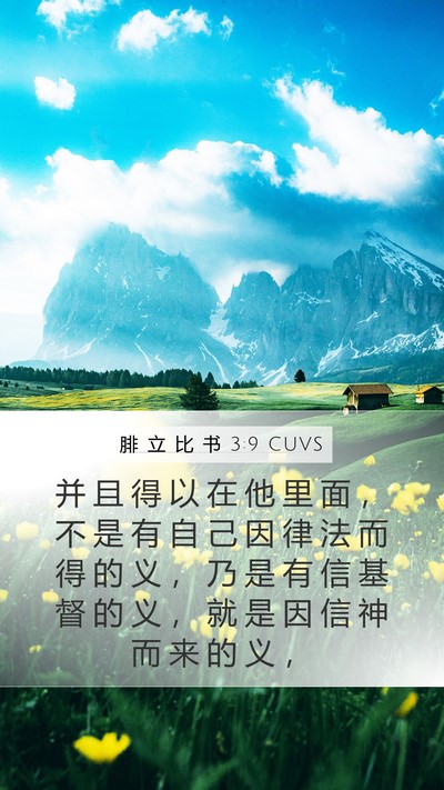 腓 立 比 书 3:9 CUVS Bible Verse Image