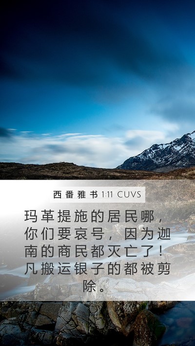 西 番 雅 书 1:11 CUVS Bible Verse Image