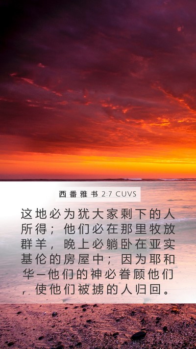 西 番 雅 书 2:7 CUVS Bible Verse Image