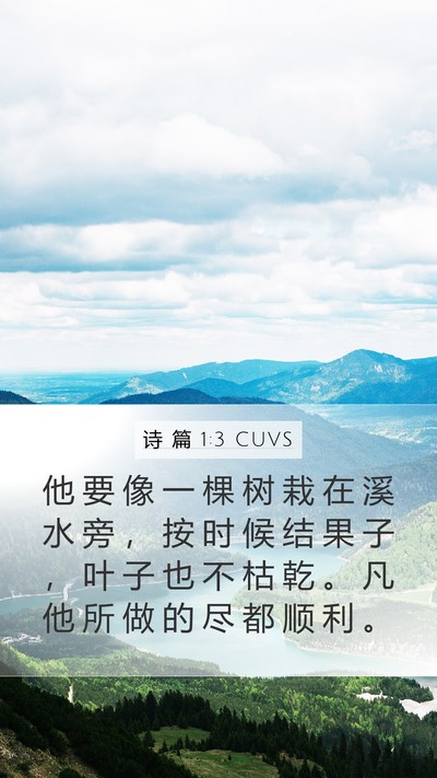 诗 篇 1:3 CUVS Bible Verse Image