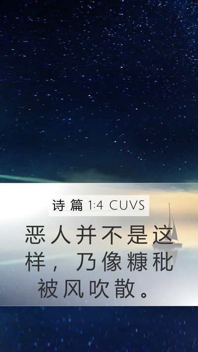 诗 篇 1:4 CUVS Bible Verse Image