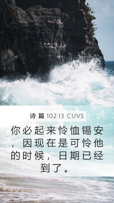 诗 篇 102:13 CUVS Bible Verse Image