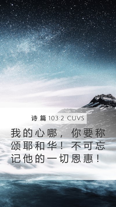 诗 篇 103:2 CUVS Bible Verse Image