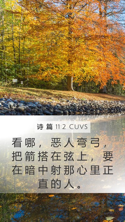 诗 篇 11:2 CUVS Bible Verse Image