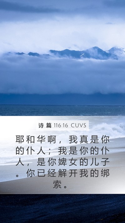 诗 篇 116:16 CUVS Bible Verse Image