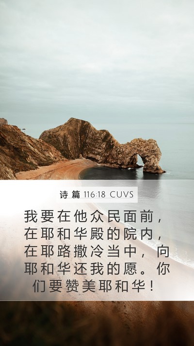 诗 篇 116:18 CUVS Bible Verse Image