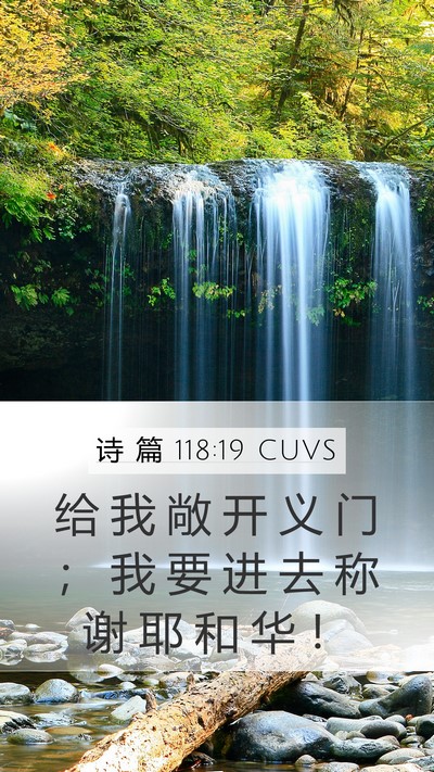 诗 篇 118:19 CUVS Bible Verse Image