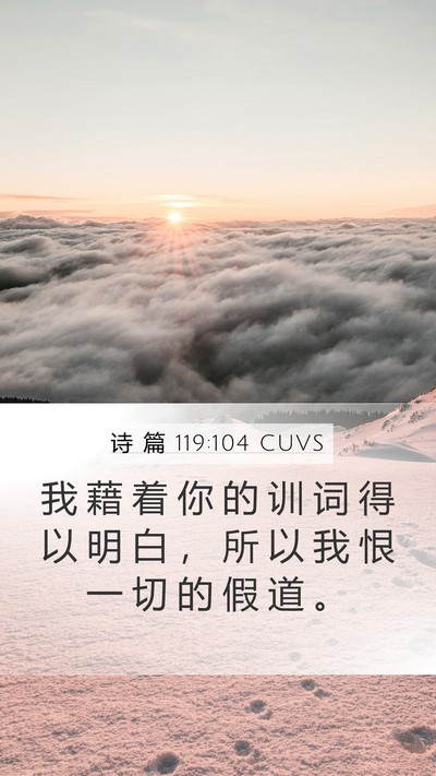诗 篇 119:104 CUVS Bible Verse Image