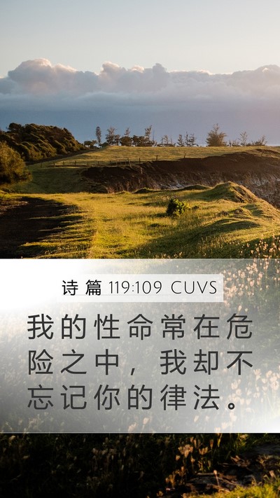 诗 篇 119:109 CUVS Bible Verse Image
