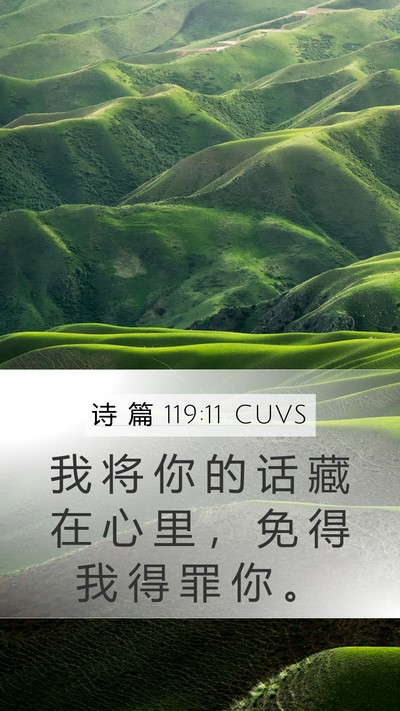 诗 篇 119:11 CUVS Bible Verse Image