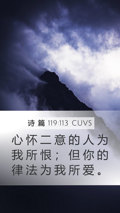 诗 篇 119:113 CUVS Bible Verse Image