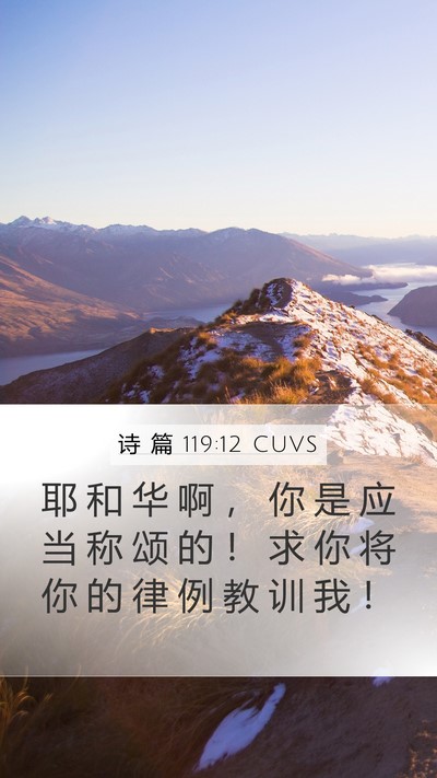诗 篇 119:12 CUVS Bible Verse Image