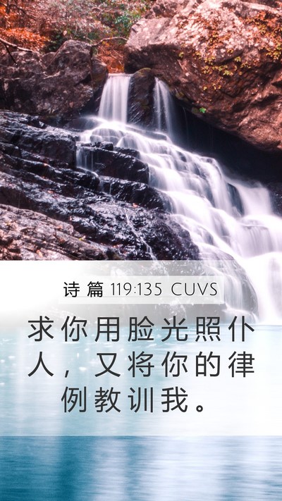 诗 篇 119:135 CUVS Bible Verse Image