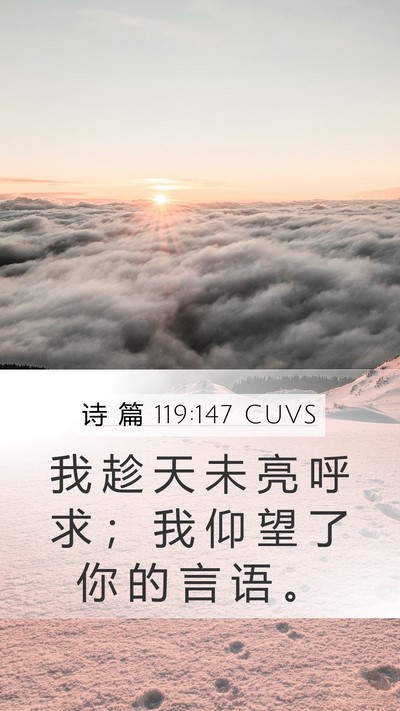 诗 篇 119:147 CUVS Bible Verse Image