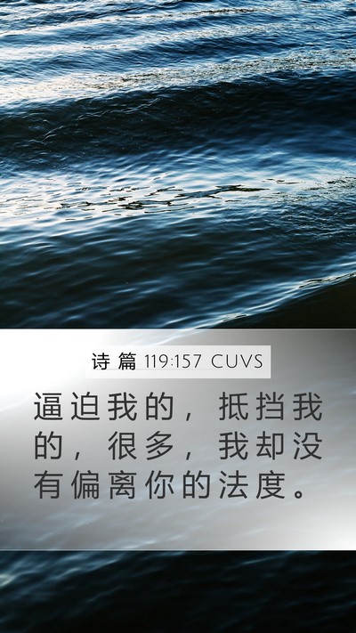 诗 篇 119:157 CUVS Bible Verse Image
