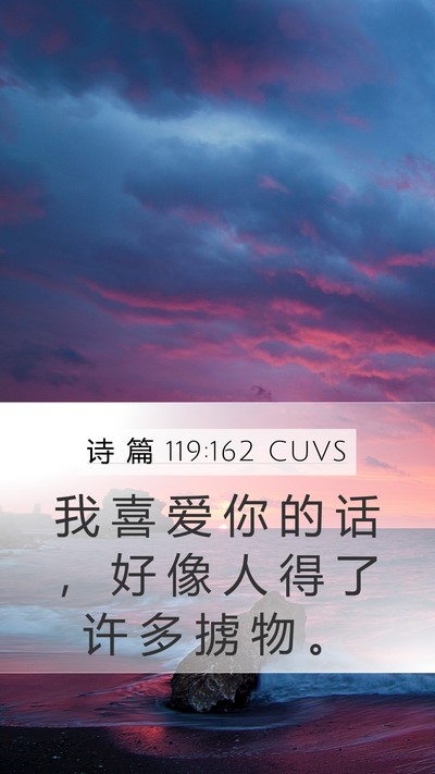 诗 篇 119:162 CUVS Bible Verse Image