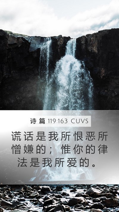 诗 篇 119:163 CUVS Bible Verse Image