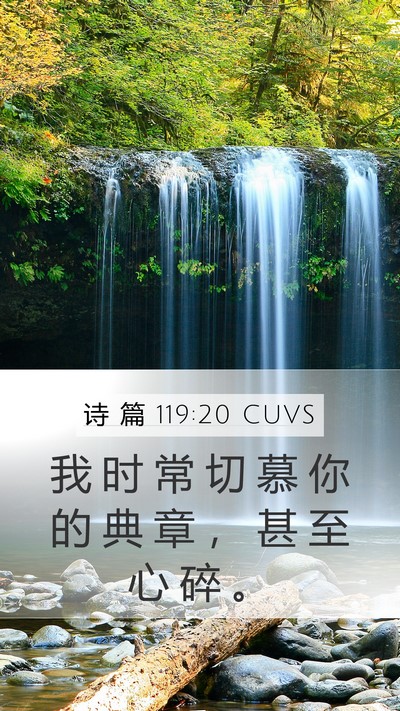 诗 篇 119:20 CUVS Bible Verse Image