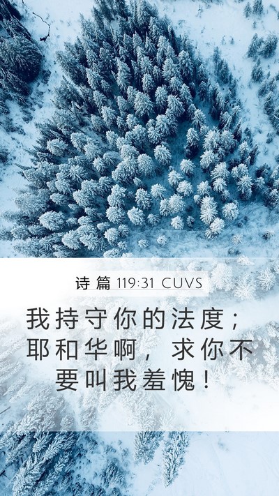 诗 篇 119:31 CUVS Bible Verse Image