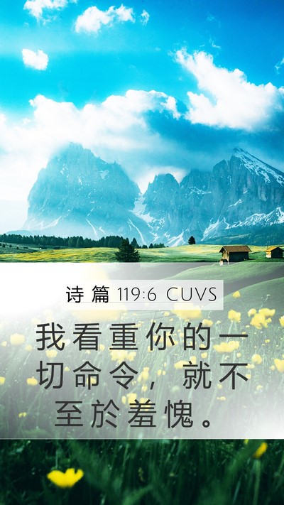诗 篇 119:6 CUVS Bible Verse Image