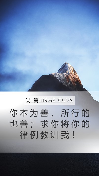 诗 篇 119:68 CUVS Bible Verse Image