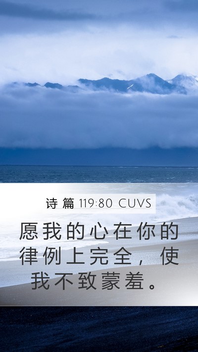 诗 篇 119:80 CUVS Bible Verse Image