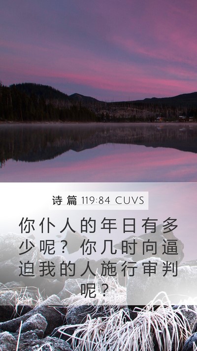 诗 篇 119:84 CUVS Bible Verse Image