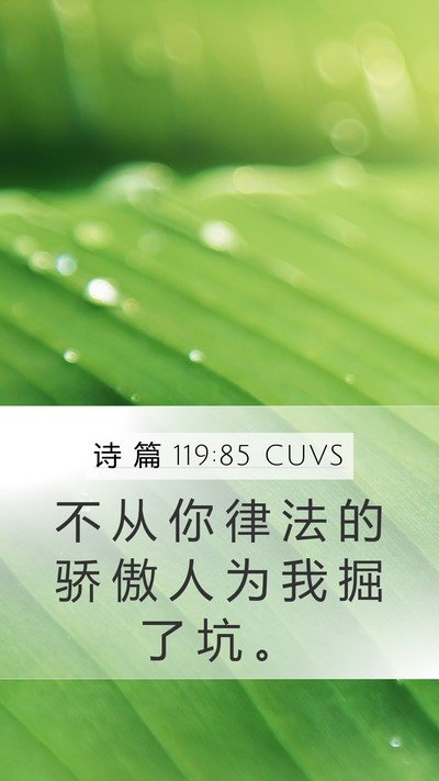 诗 篇 119:85 CUVS Bible Verse Image