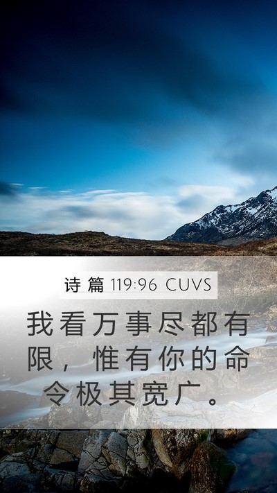 诗 篇 119:96 CUVS Bible Verse Image