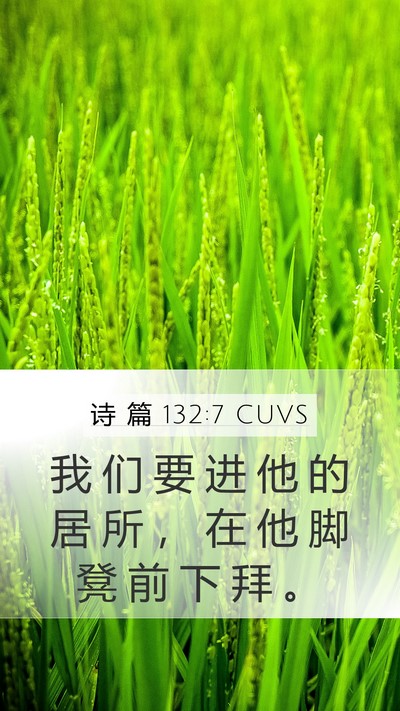 诗 篇 132:7 CUVS Bible Verse Image