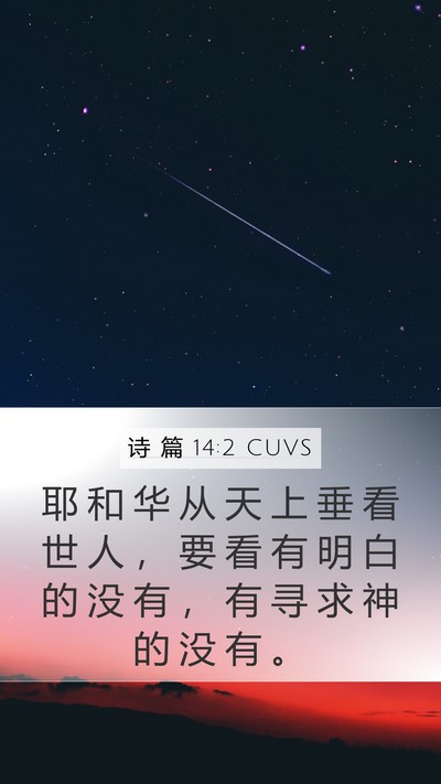 诗 篇 14:2 CUVS Bible Verse Image