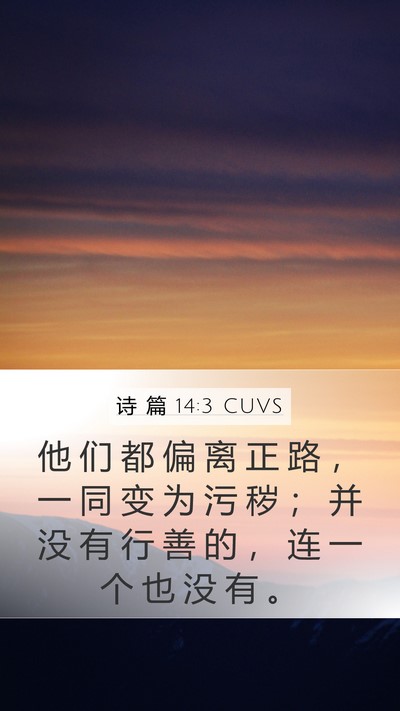 诗 篇 14:3 CUVS Bible Verse Image