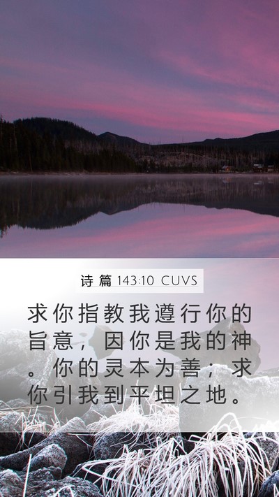 诗 篇 143:10 CUVS Bible Verse Image