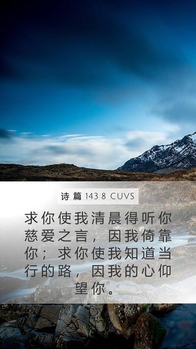 诗 篇 143:8 CUVS Bible Verse Image