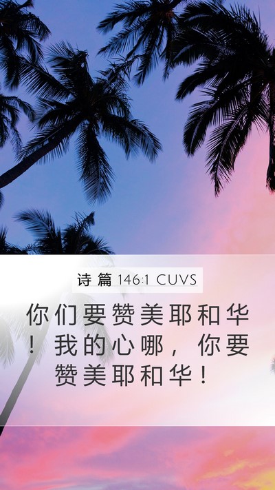 诗 篇 146:1 CUVS Bible Verse Image