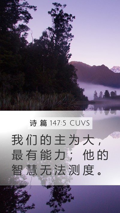 诗 篇 147:5 CUVS Bible Verse Image