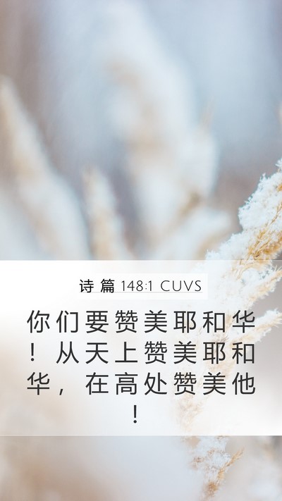 诗 篇 148:1 CUVS Bible Verse Image