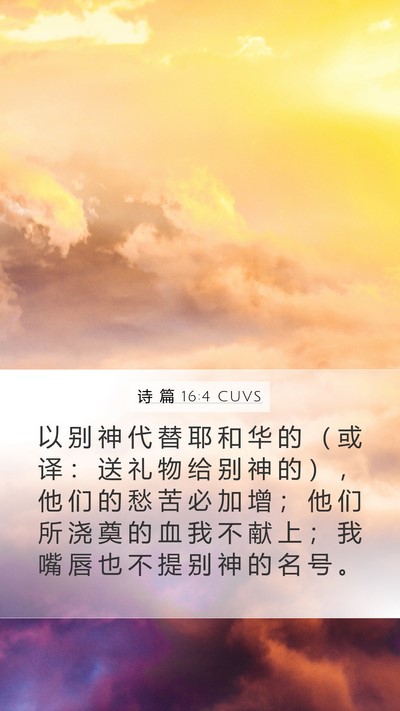 诗 篇 16:4 CUVS Bible Verse Image